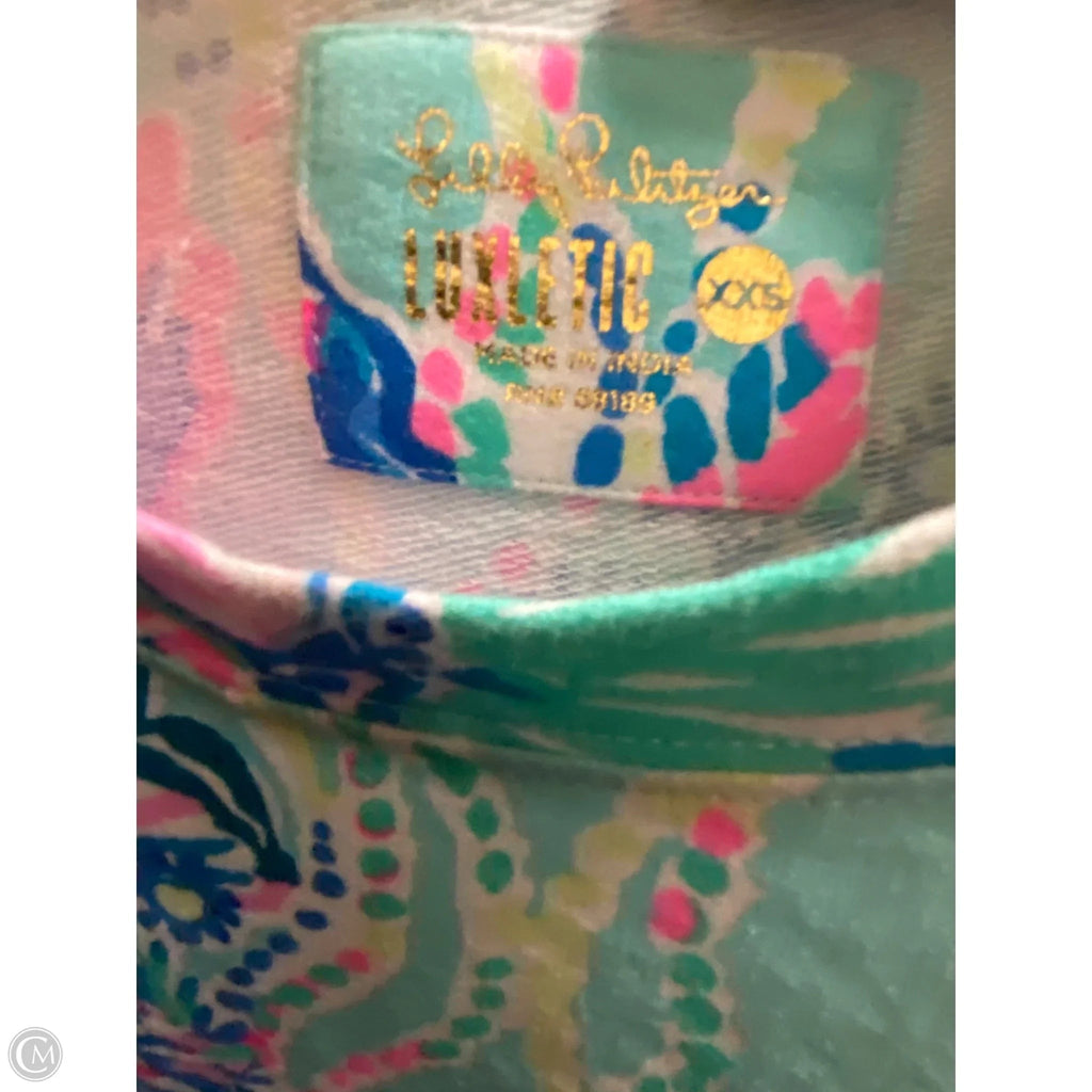 Top Long Sleeve Designer By Lilly Pulitzer In Teal, Size: Xxs