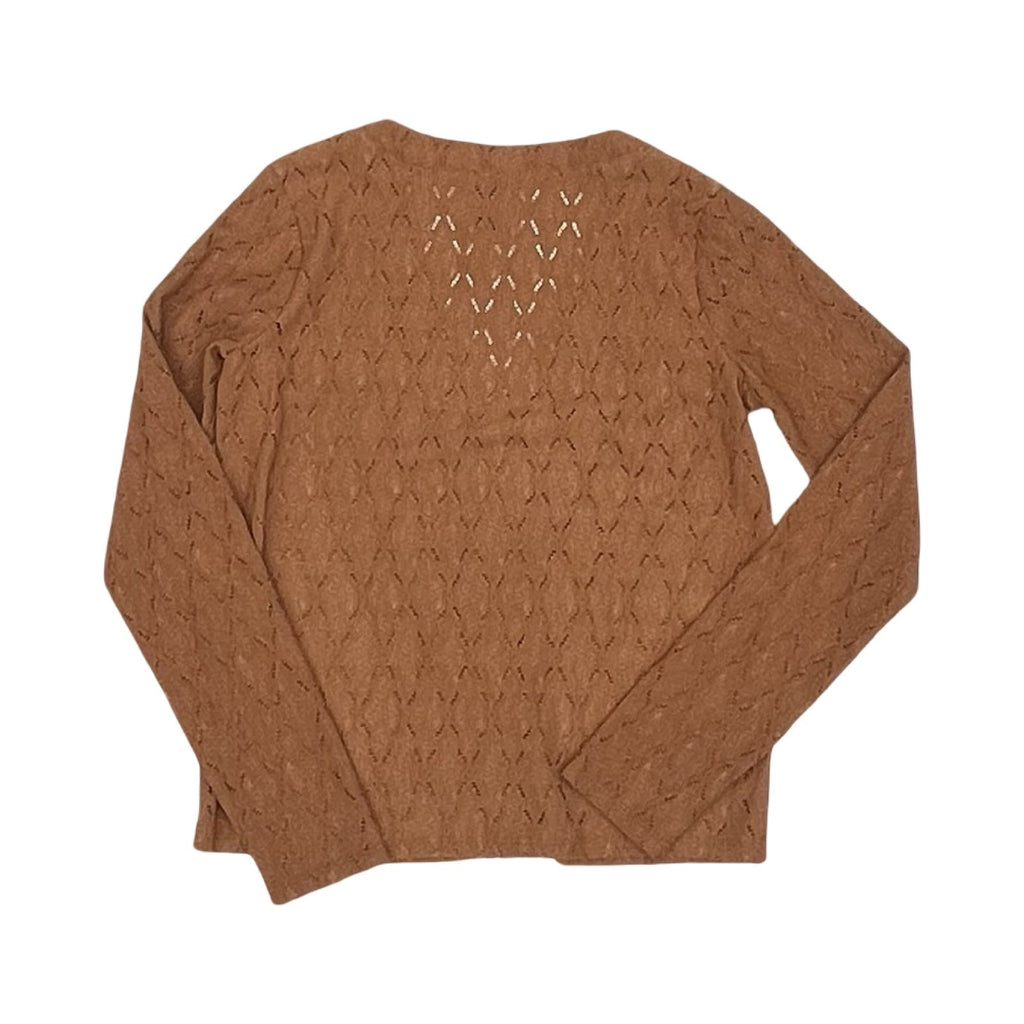 Cardigan By Bobeau In Orange, Size:Xs