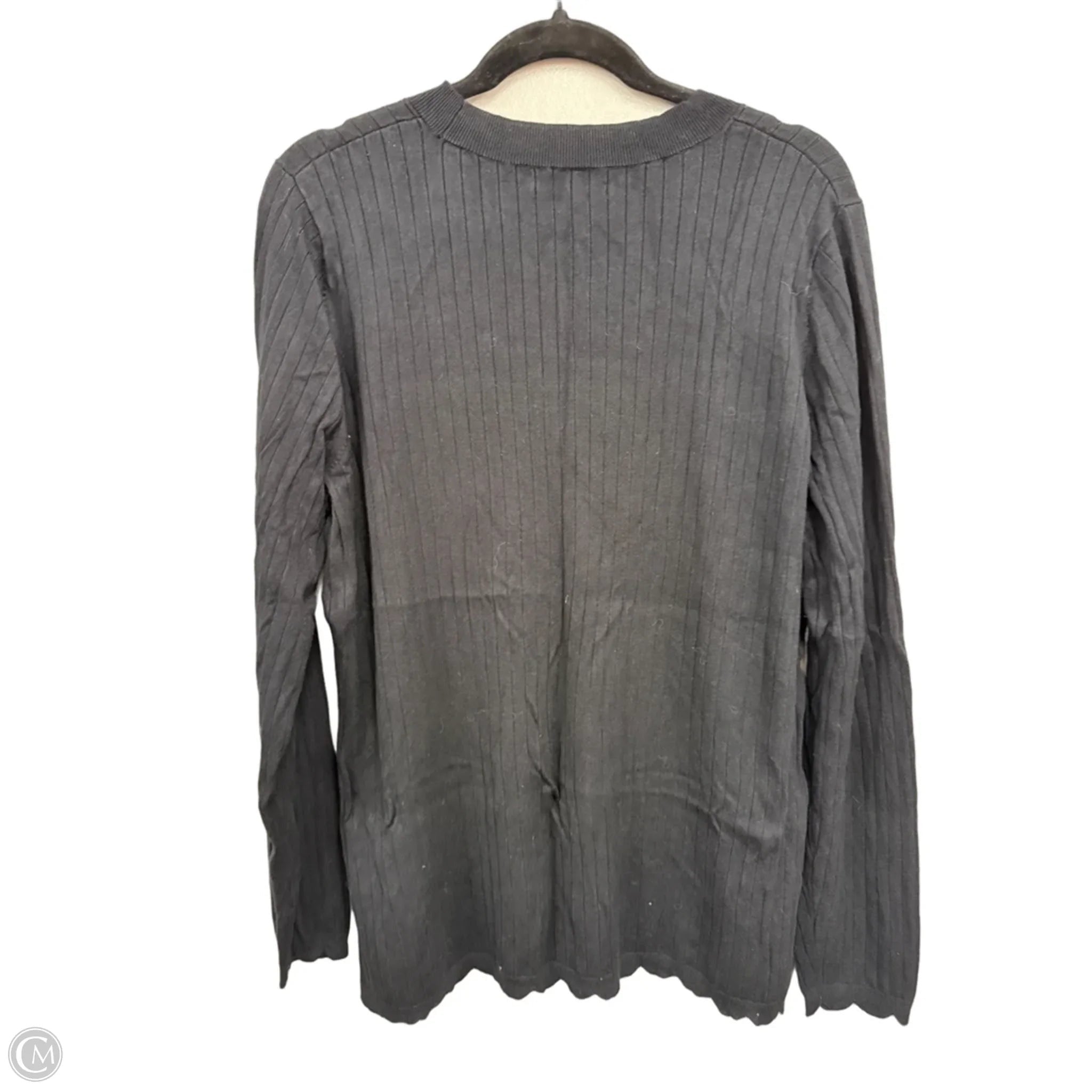 Top Long Sleeve By 41 Hawthorn In Black, Size: 2x