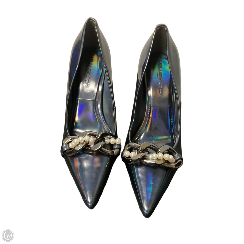 Shoes Designer By Karl Lagerfeld In Blue, Size: 8