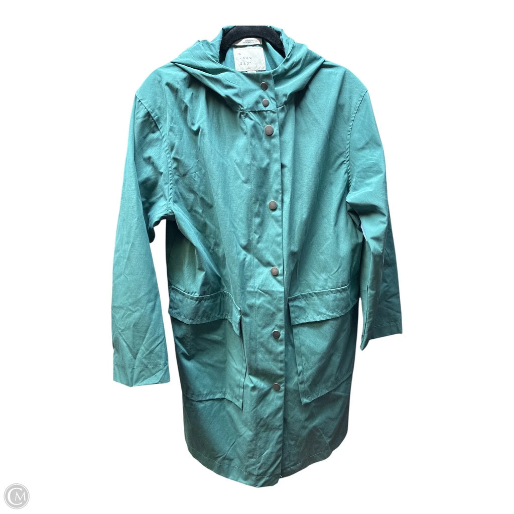 Coat Trench Coat By A New Day In Green, Size: Xl