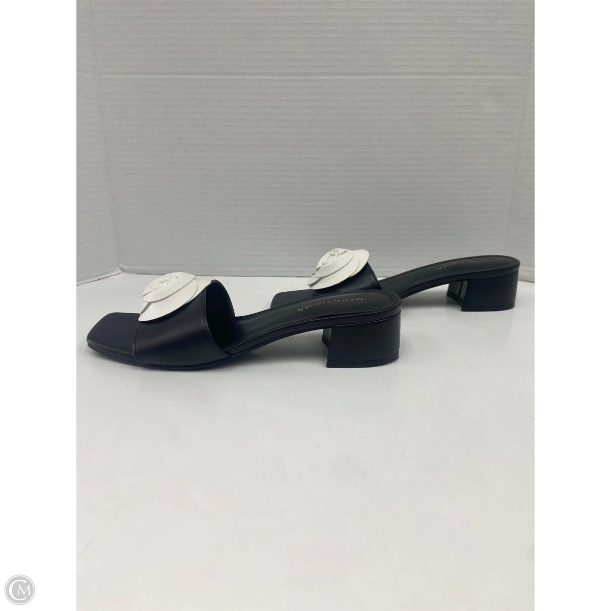 Sandals Heels Block By Marc Fisher In Black, Size: 7.5