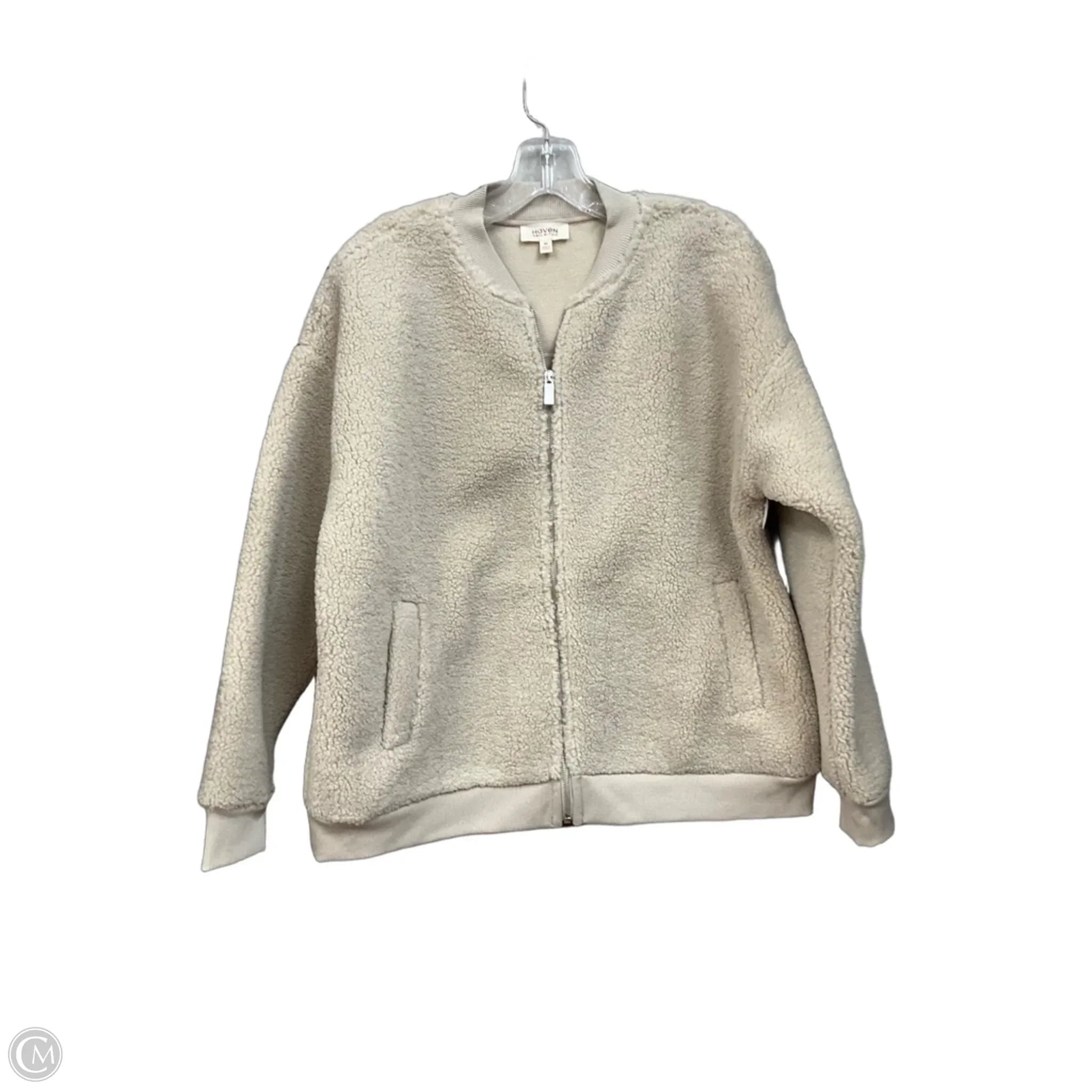 Jacket Fleece By Haven In Beige, Size: M