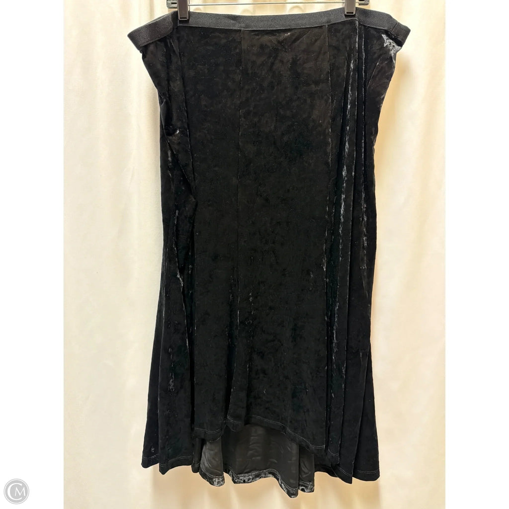 Skirt Maxi By Isaac Mizrahi Live Qvc In Black, Size: 2x