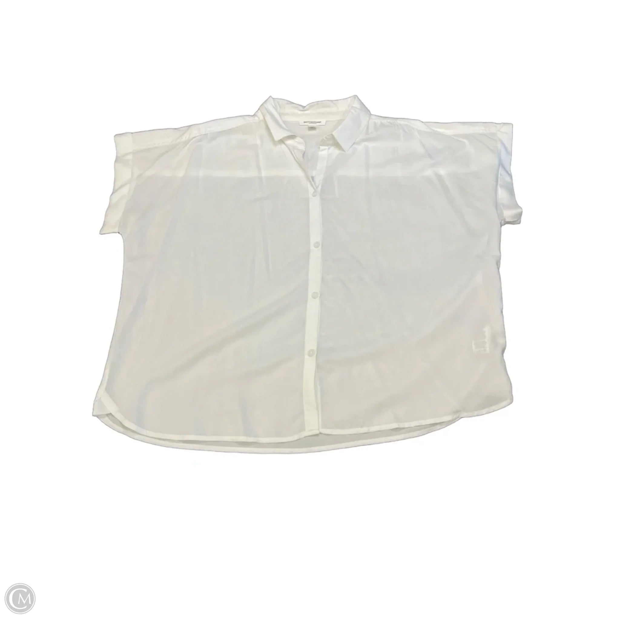 Blouse Short Sleeve By Beachlunchlounge In White, Size: Xl