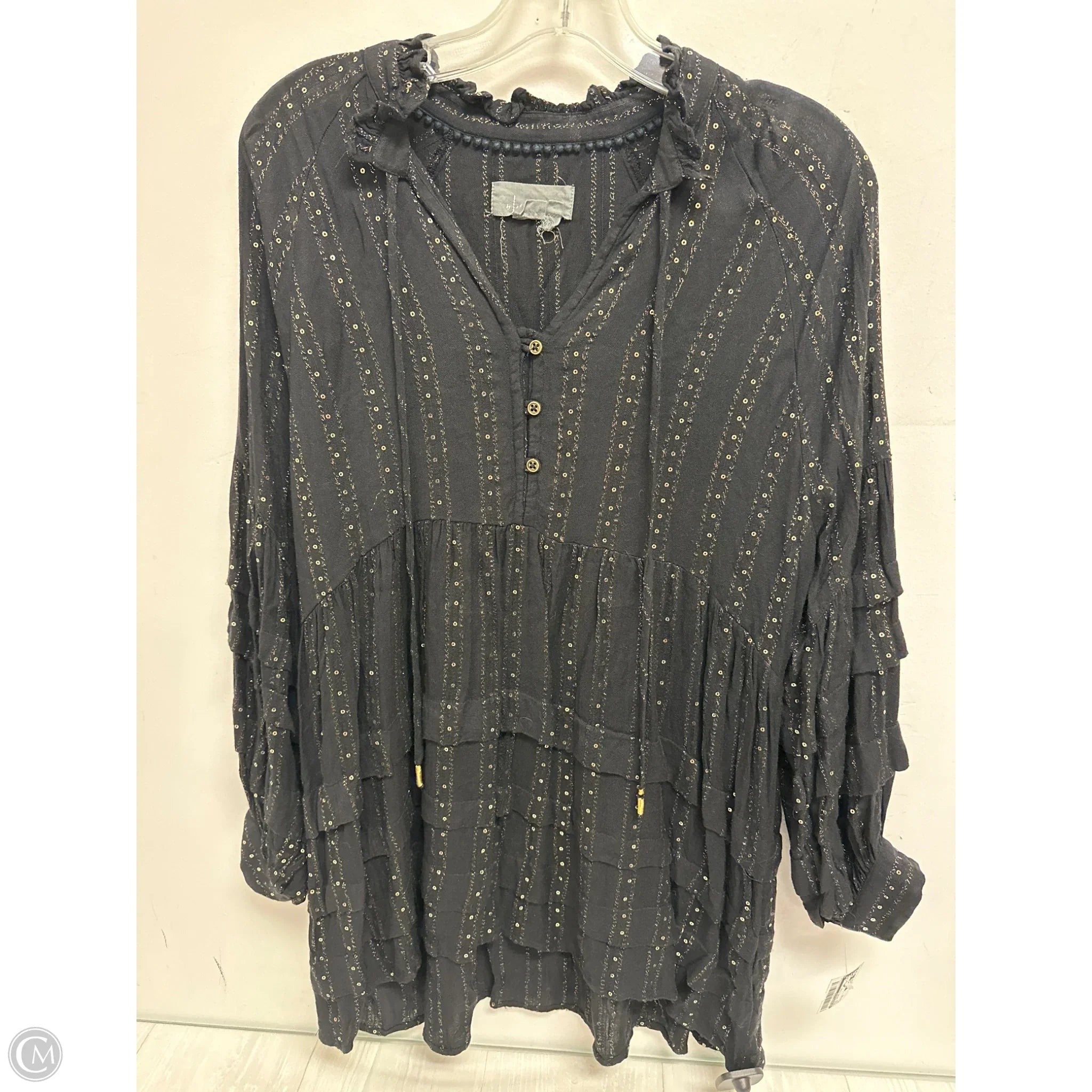 Dress Casual Midi By Anthropologie In Black, Size: Mp