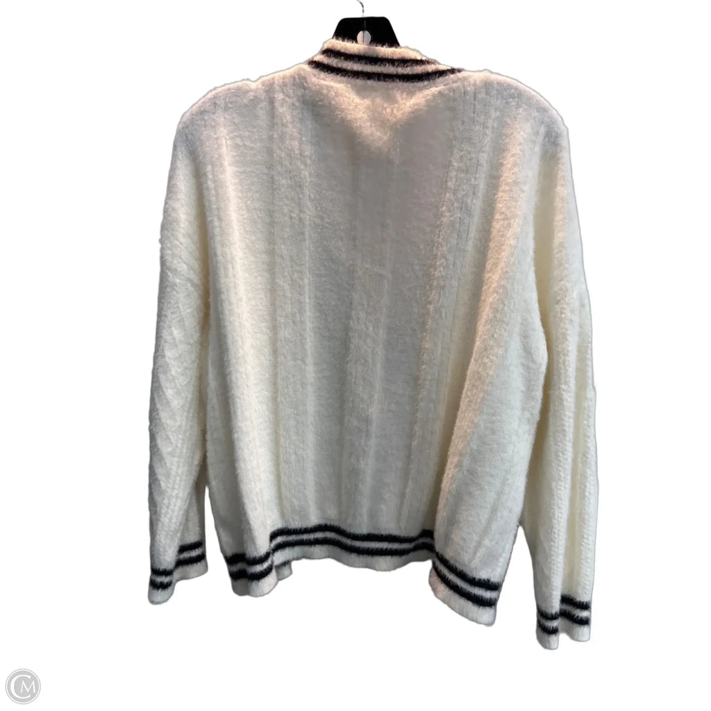 Sweater Cardigan By Altard State In Black & White, Size: L