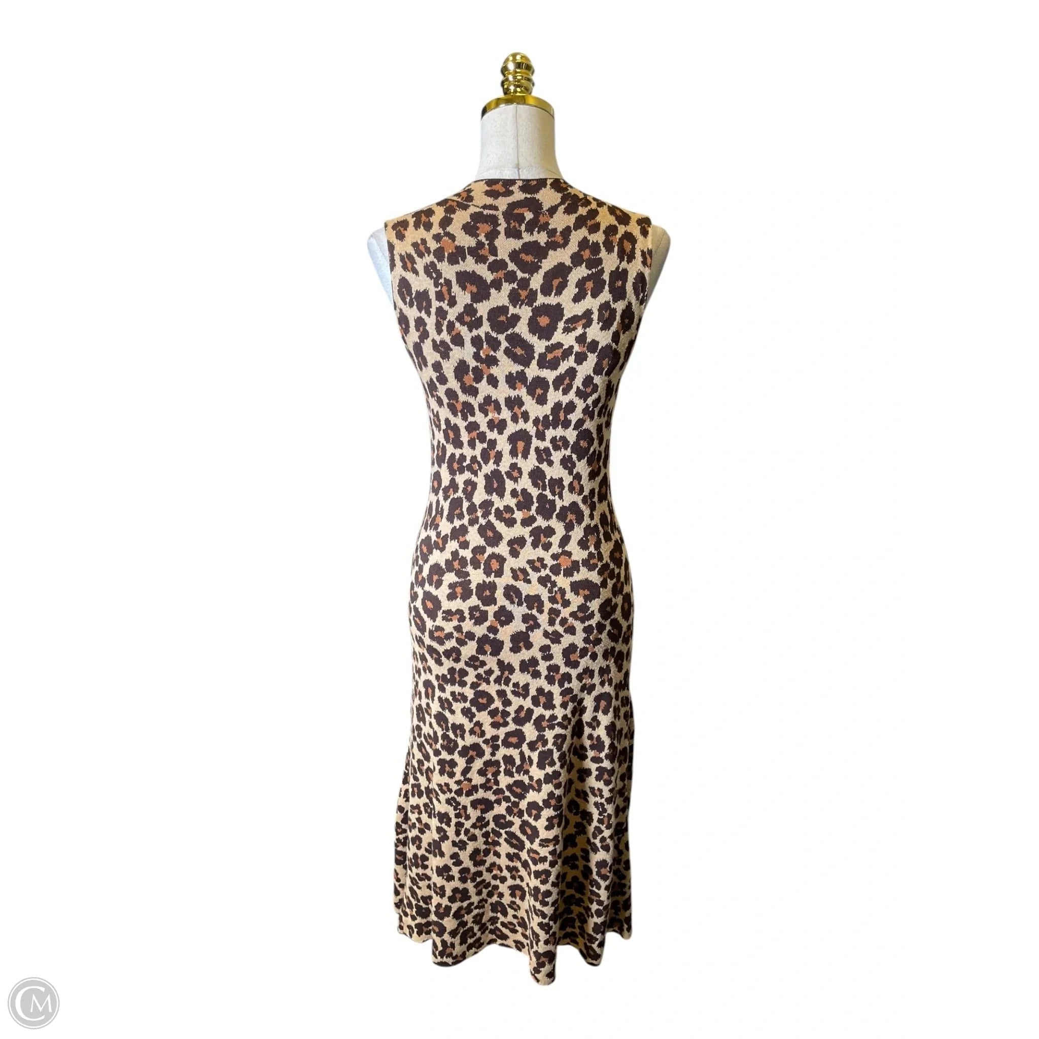 Dress Casual Midi By Ann Taylor In Animal Print, Size: Mp