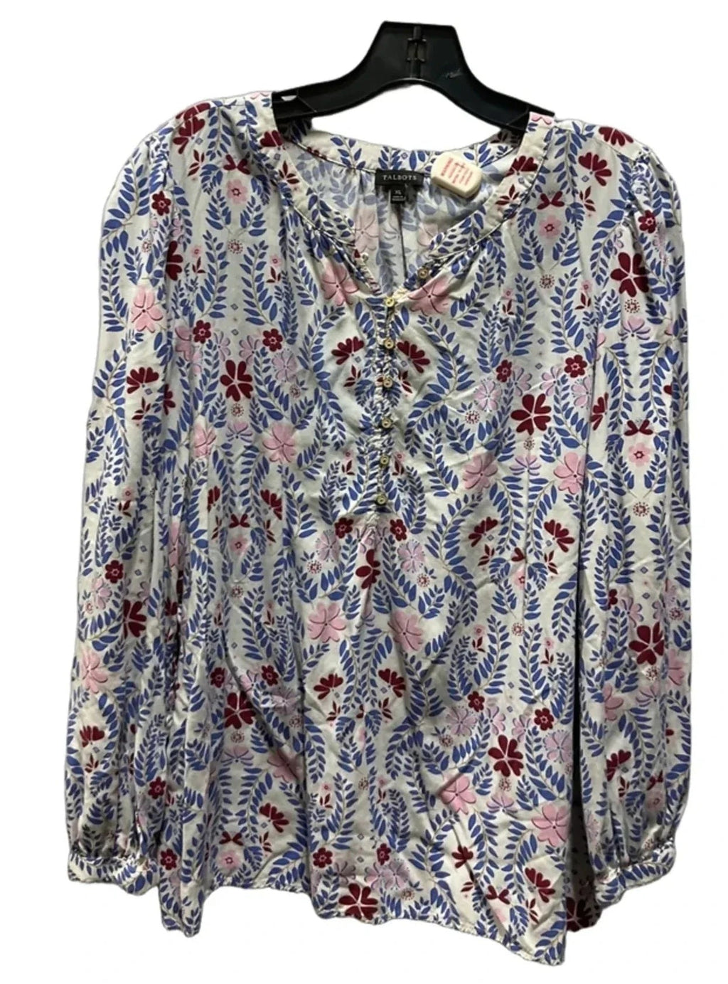 Top Long Sleeve By Talbots In Floral Print, Size: Xl