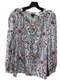 Top Long Sleeve By Talbots In Floral Print, Size: Xl