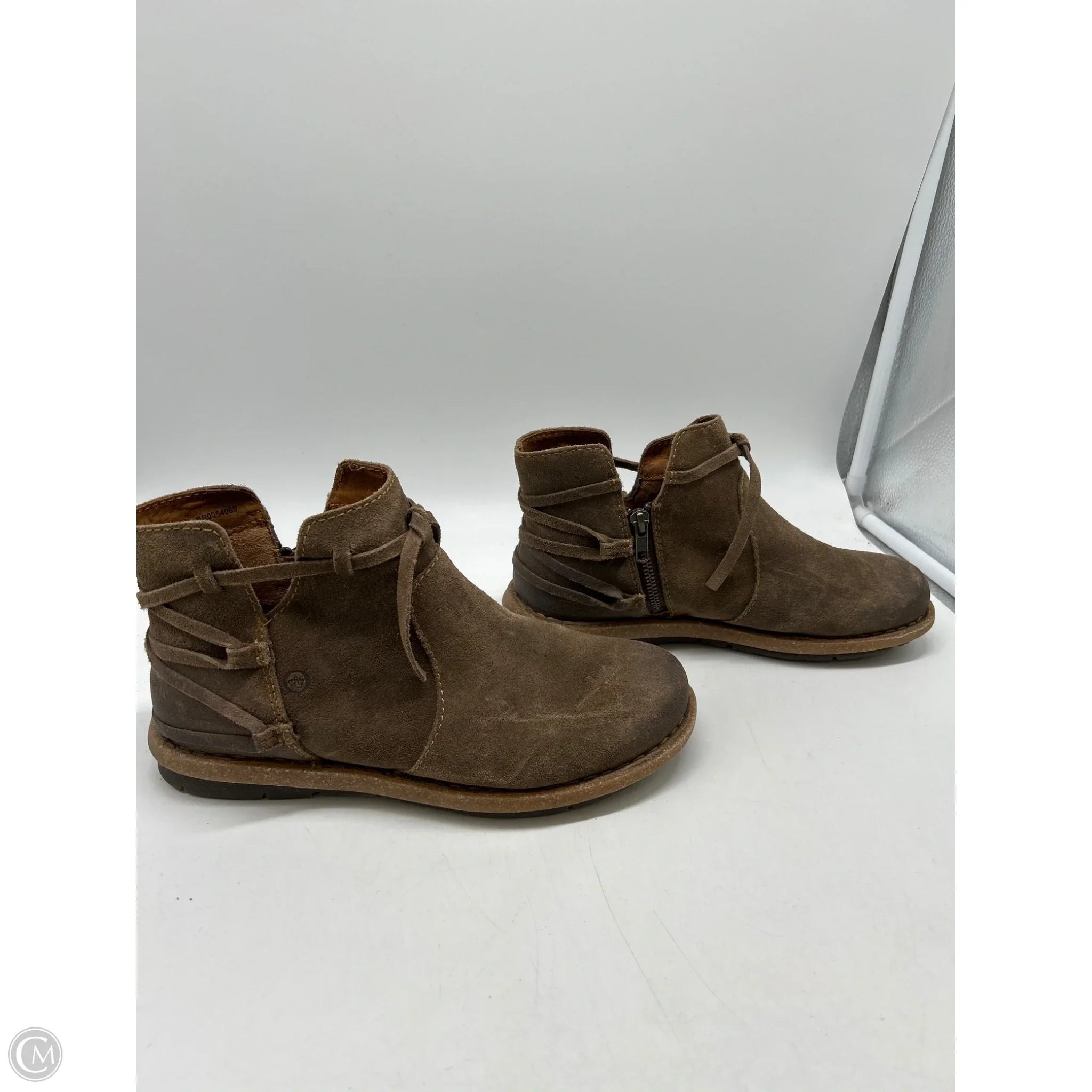 Boots Ankle Flats By Born In Brown, Size: 10