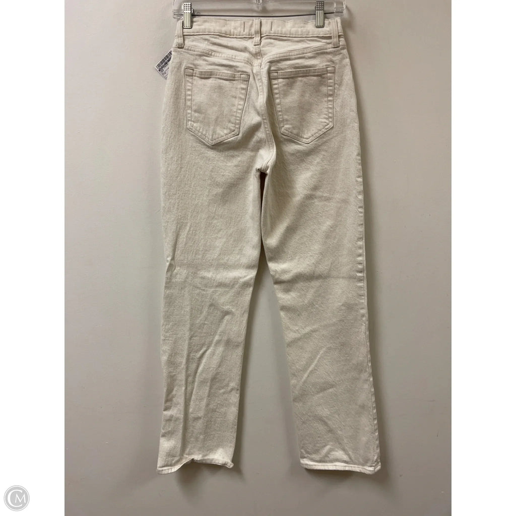 Jeans Straight By Abercrombie And Fitch In Cream, Size: 0