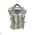 Top Short Sleeve By Knox Rose In Striped Pattern, Size: M