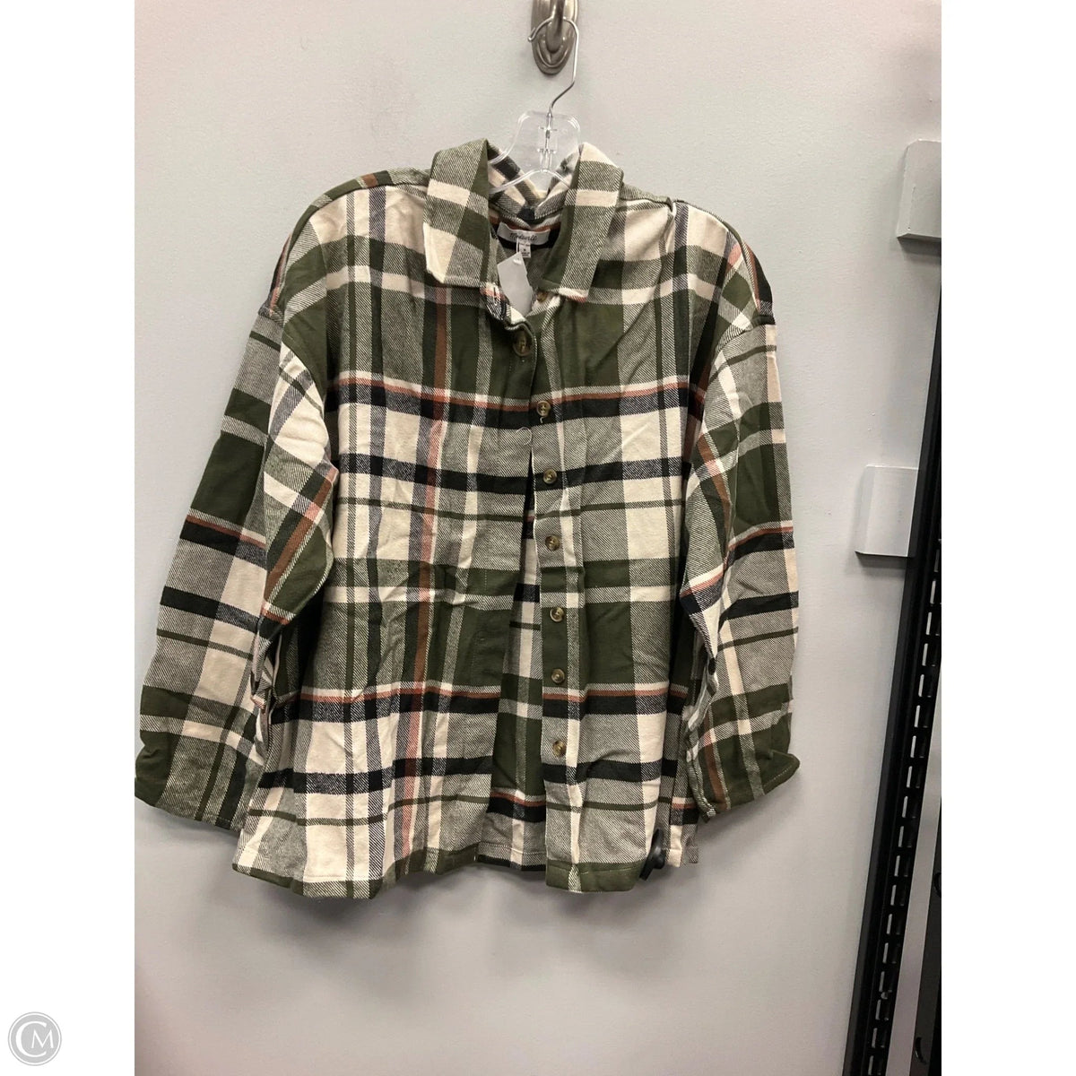 Jacket Shirt By Madewell In Plaid Pattern, Size: M