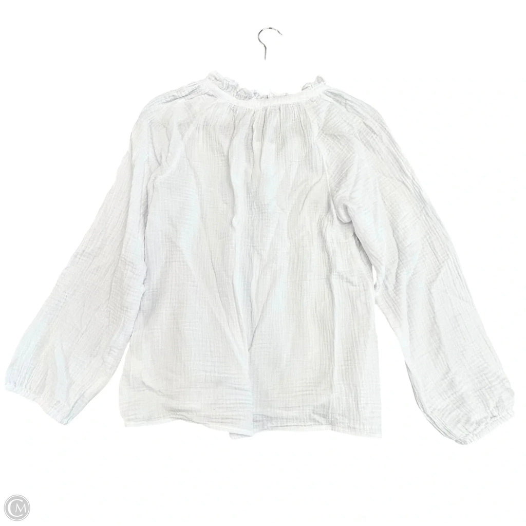 Top Long Sleeve By J. Crew In White, Size: S