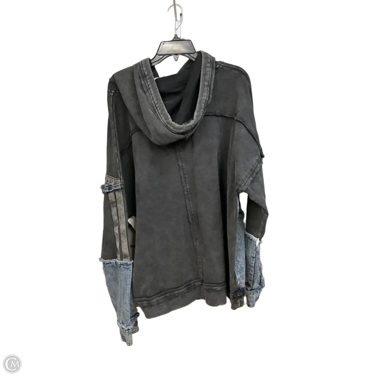 Sweatshirt Hoodie By Gilded Intent In Black & Blue, Size: Xl