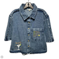 Margarita Recipe Top Short Sleeve By Solitaire In Blue Denim, Size: L