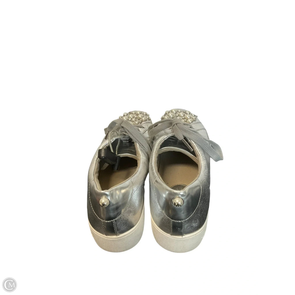 Shoes Designer By Michael Kors In Silver, Size: 9.5