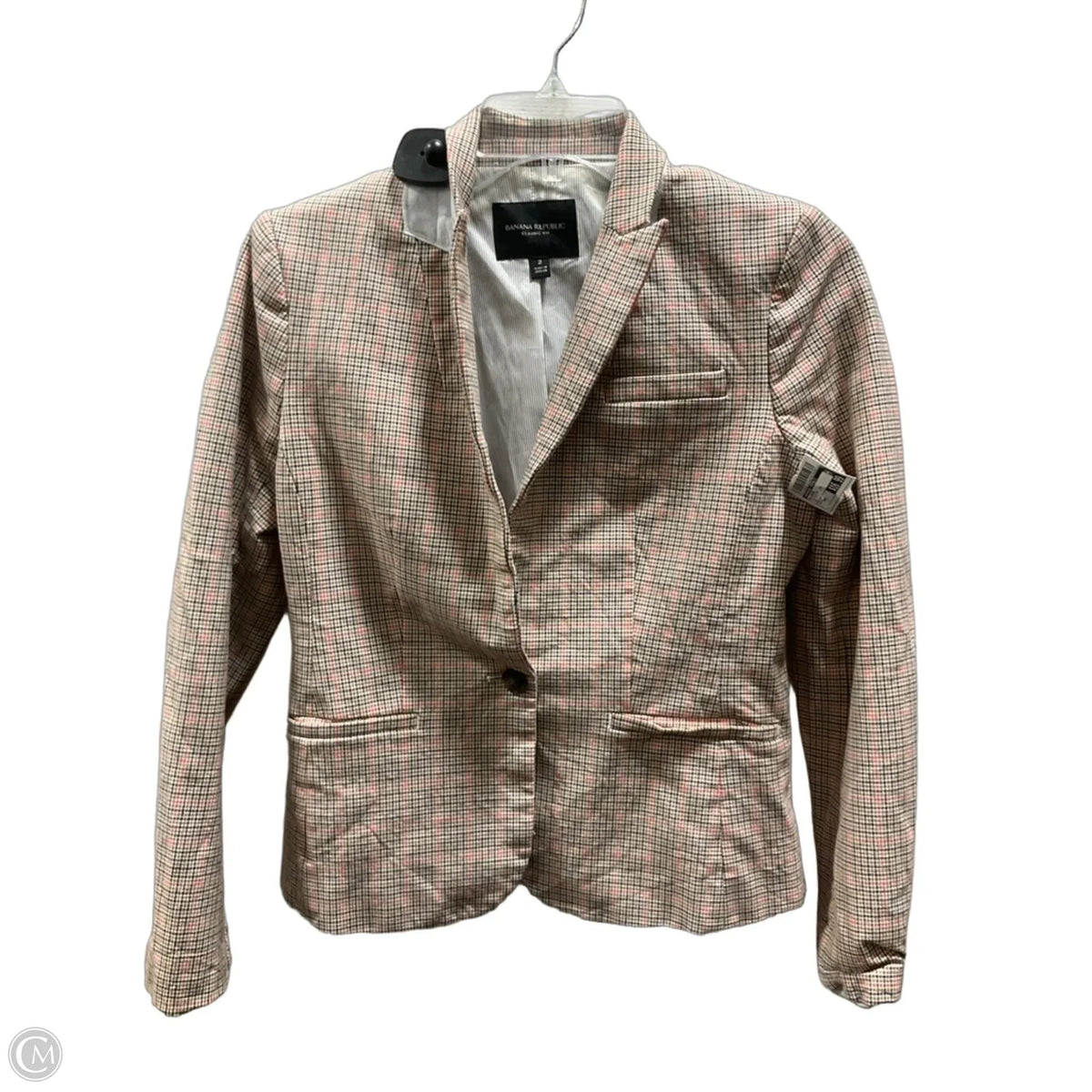 Blazer By Banana Republic In Plaid Pattern, Size: Xs