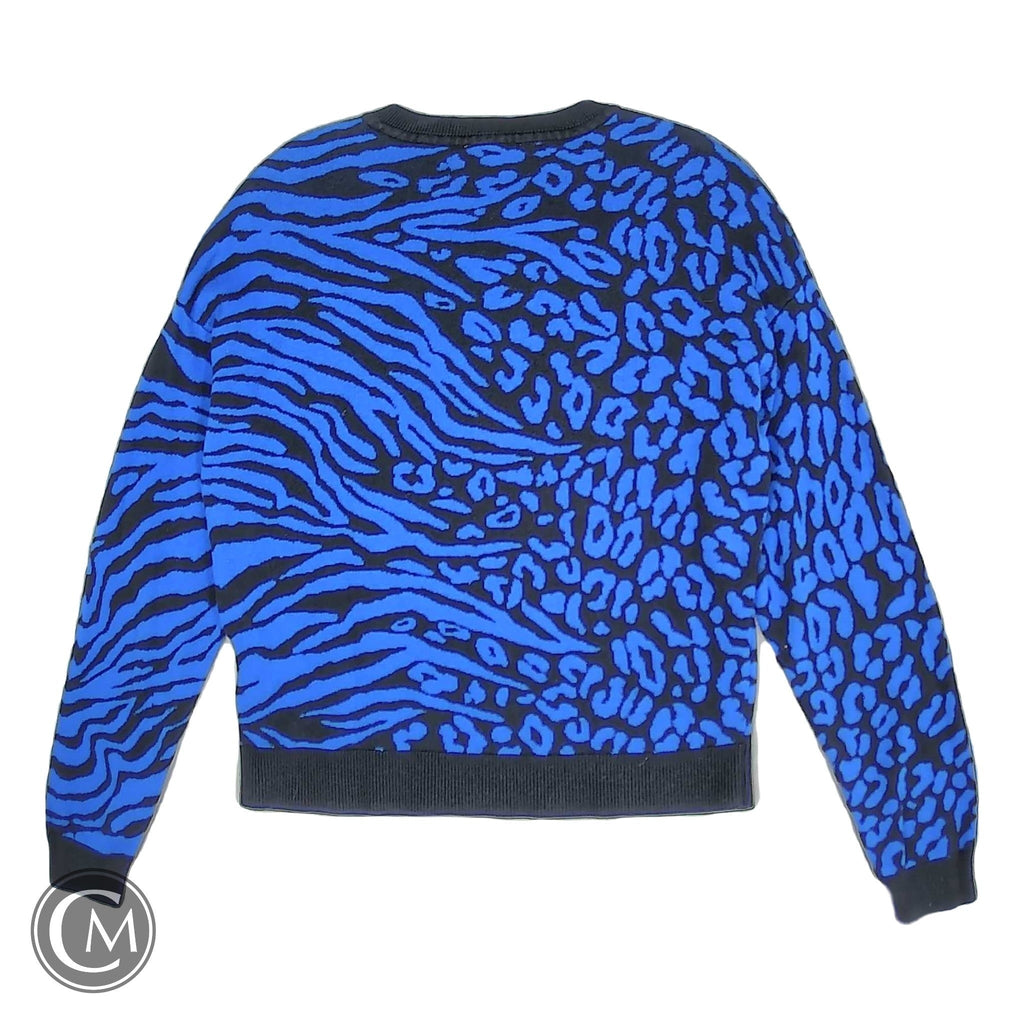 Sweatshirt Crewneck By Bar Iii In Black & Blue, Size: S