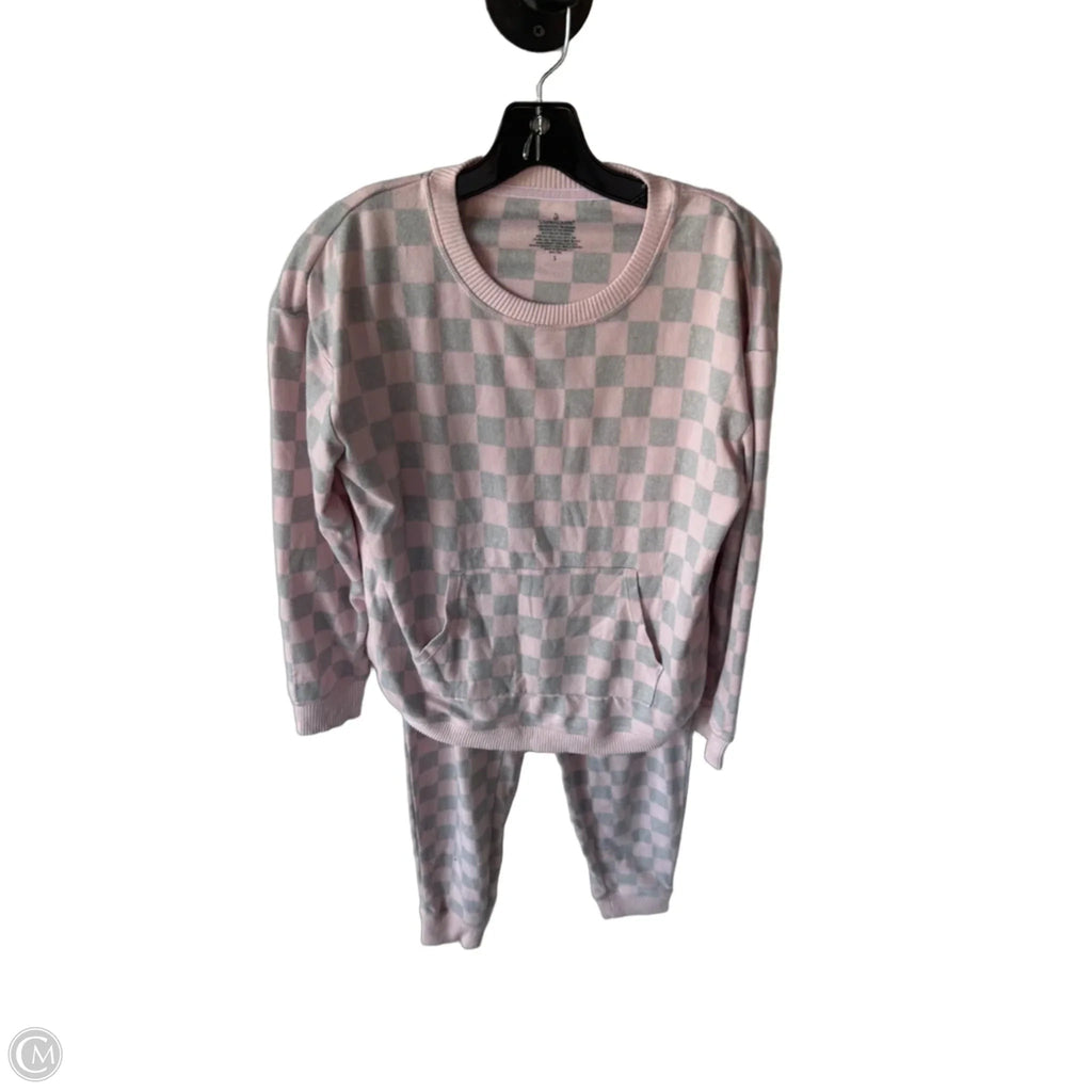 Pajamas 2pc By Cuddl Duds In Grey & Pink, Size: S