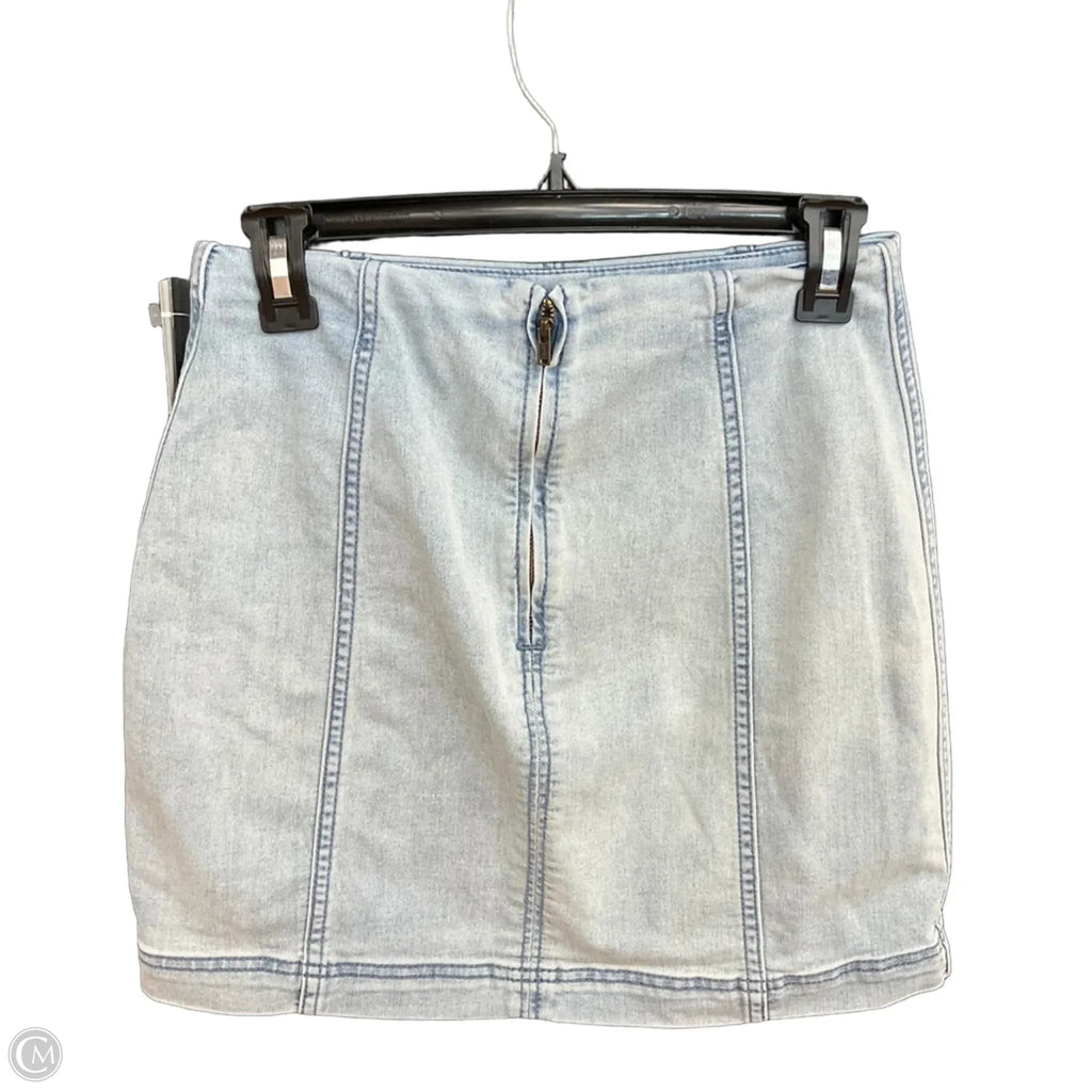 Skirt Midi By Free People In Blue Denim, Size: 6