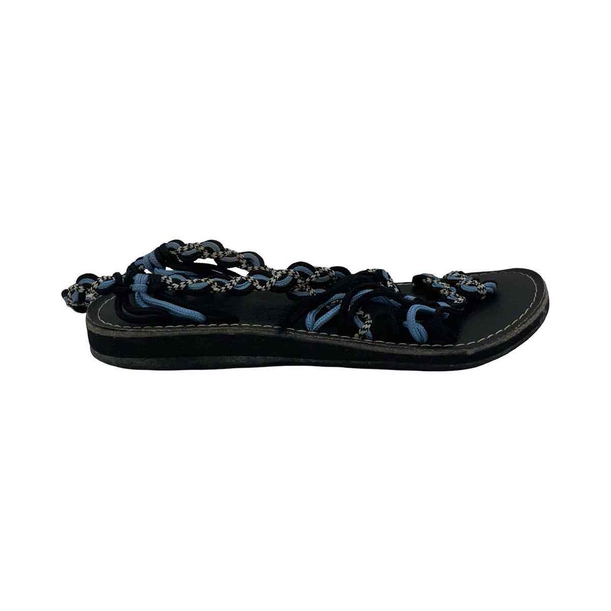 Sandals Flats By Clothes Mentor In Black & Blue, Size:5.5