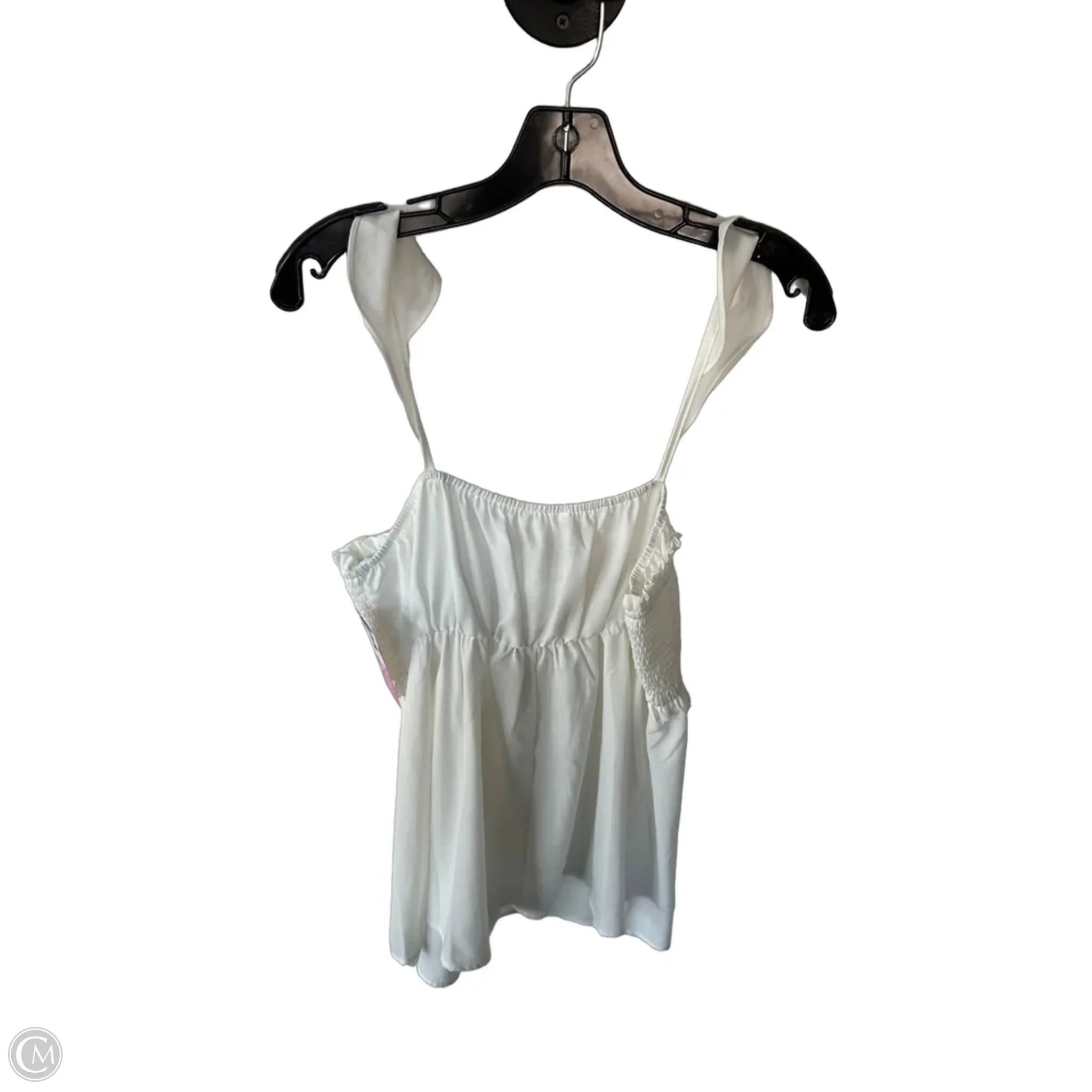 Top Sleeveless By Chicsoul In White, Size: 1x