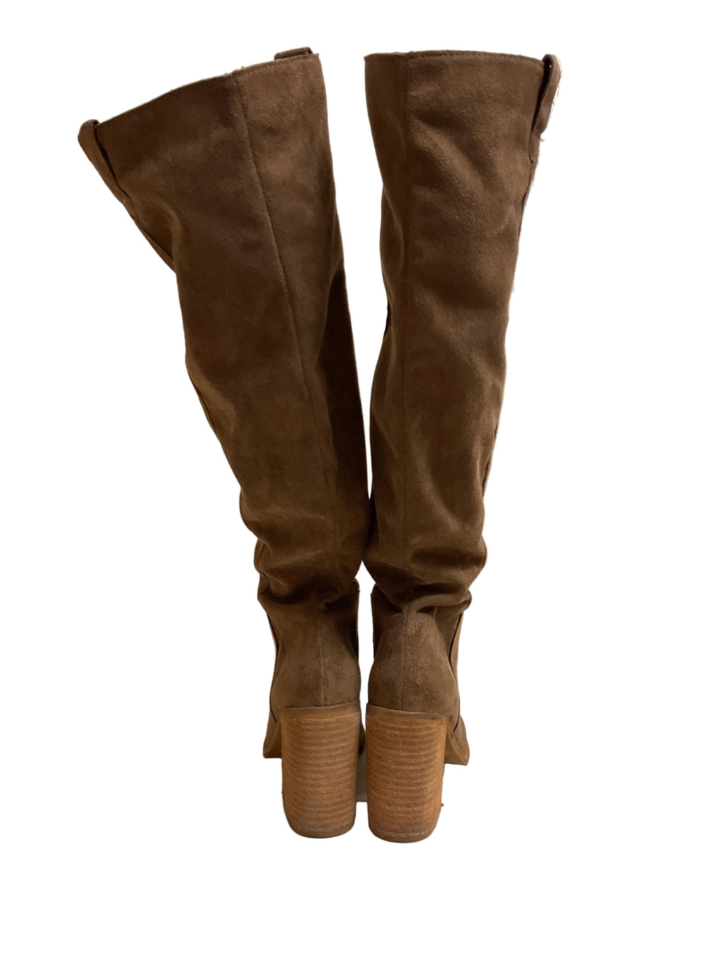 Boots Knee Heels By Steve Madden In Tan, Size:6