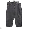 Jeans Straight By Abercrombie And Fitch In Black Denim, Size: 16