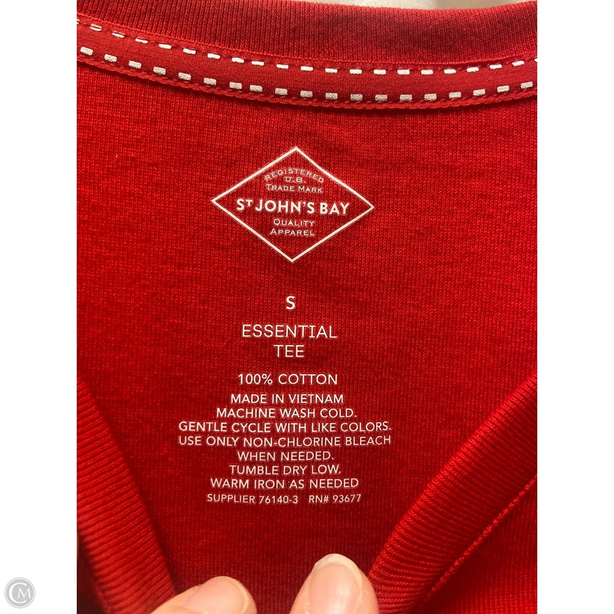 Top 3/4 Sleeve By St Johns Bay In Red, Size: S