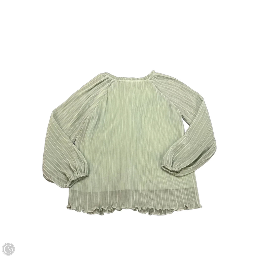 Blouse Long Sleeve By Lauren Conrad In Green, Size: S