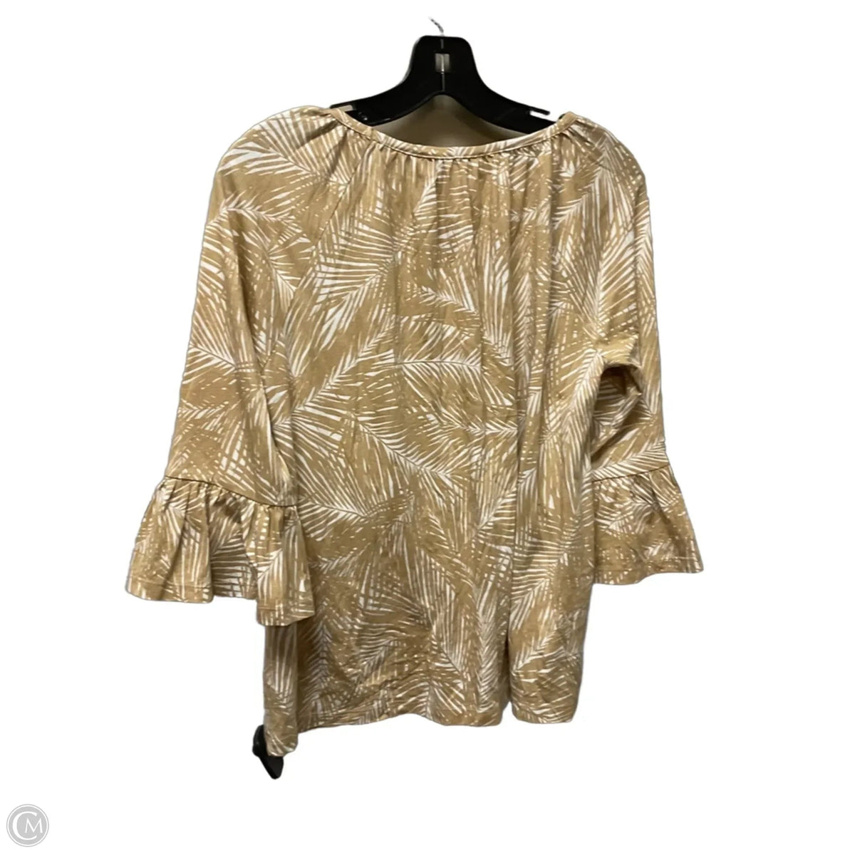 Top Long Sleeve By Michael By Michael Kors In Tan, Size: S