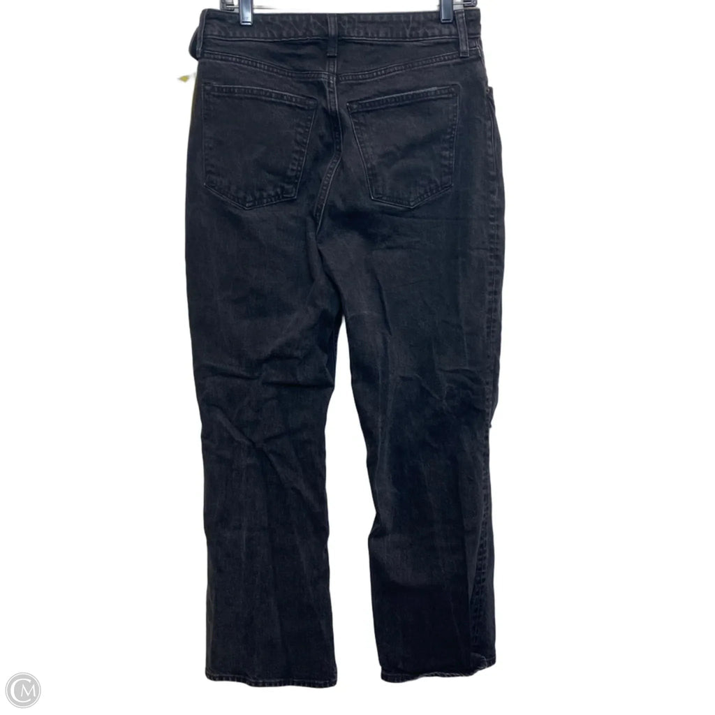 Jeans Straight By Abercrombie And Fitch In Black Denim, Size: 8