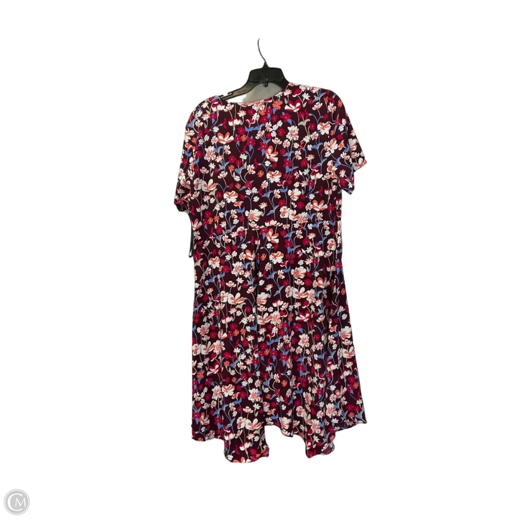 Dress Casual Midi By Tommy Hilfiger In Floral Print, Size: 16