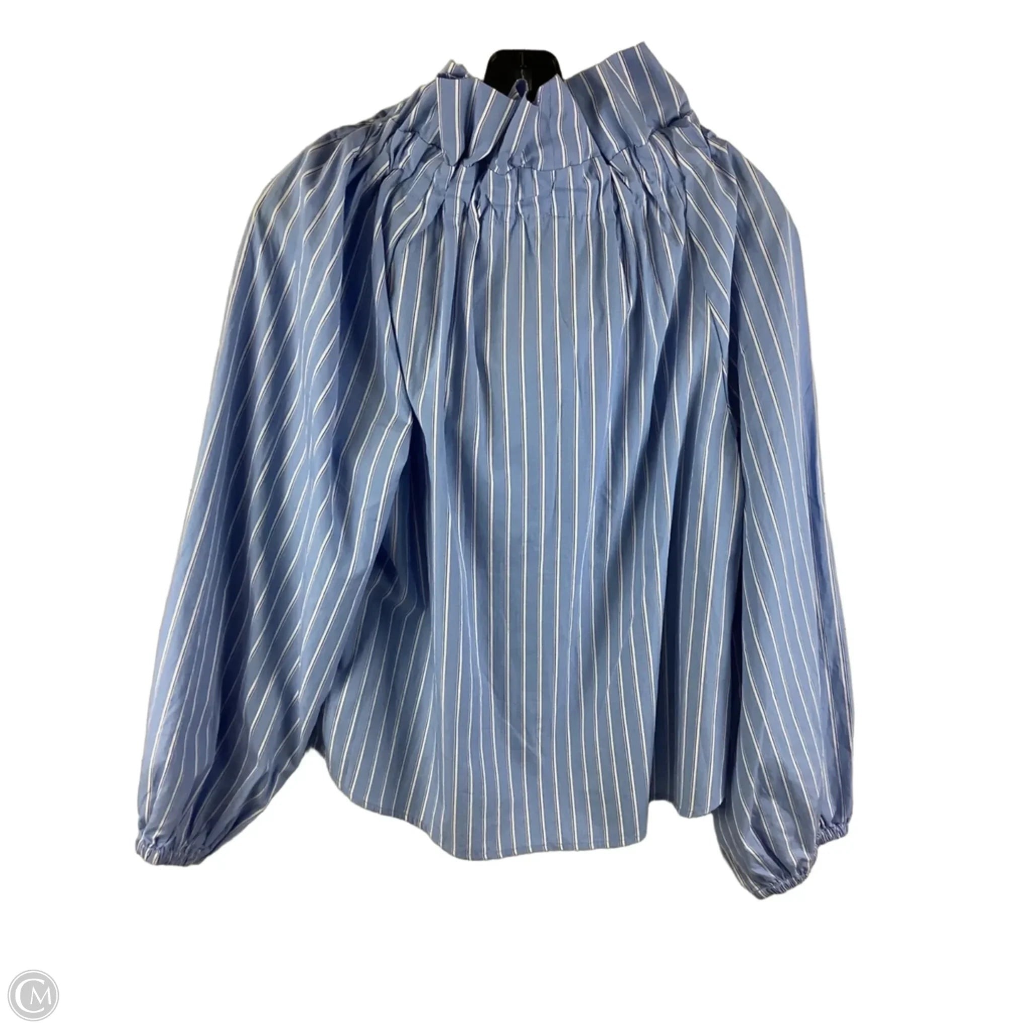 Top Long Sleeve By Free Assembly In Blue, Size: M