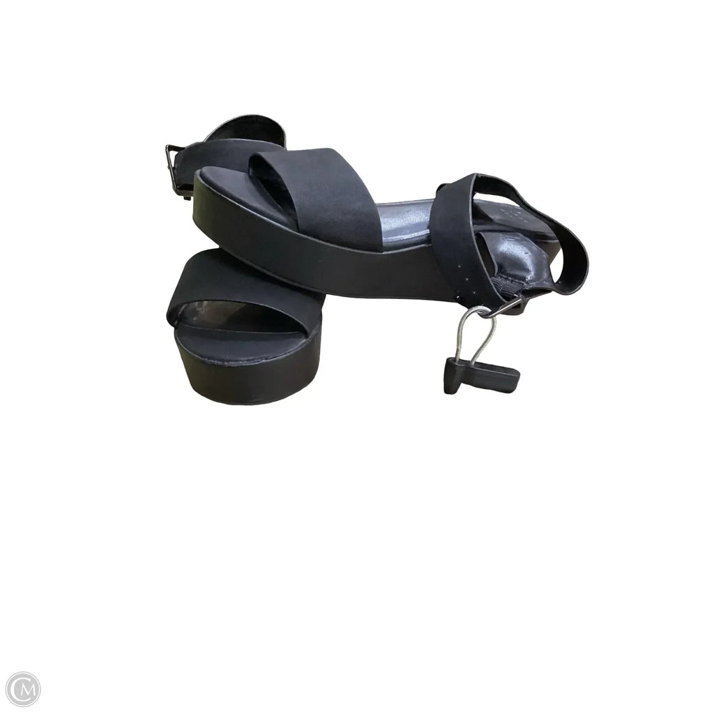Sandals Heels Platform By A New Day In Black, Size: 8
