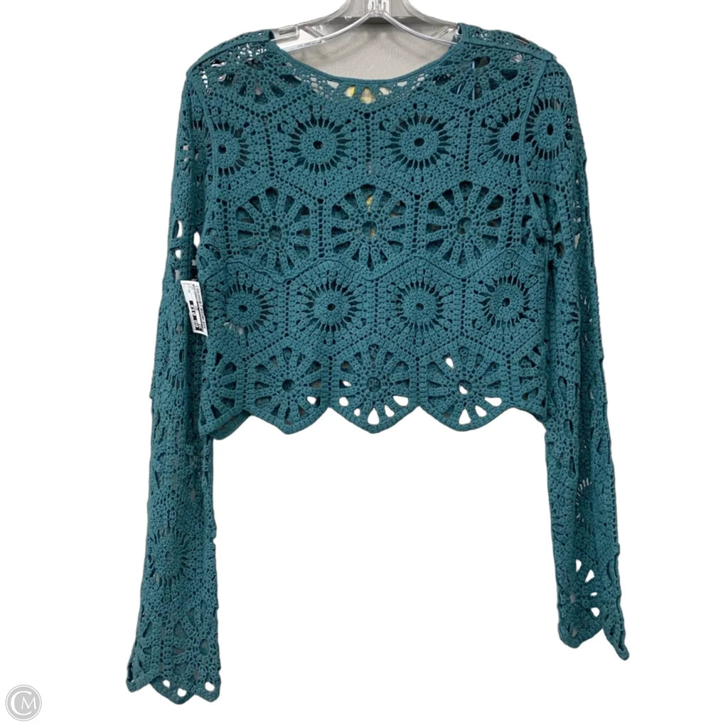 Top Long Sleeve By Rebellion In Teal, Size: Xs