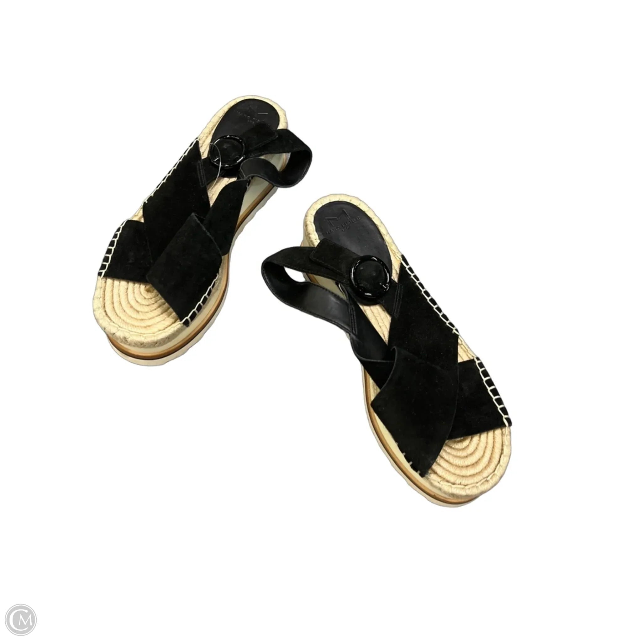 Sandals Heels Platform By Marc Fisher In Black, Size: 9.5