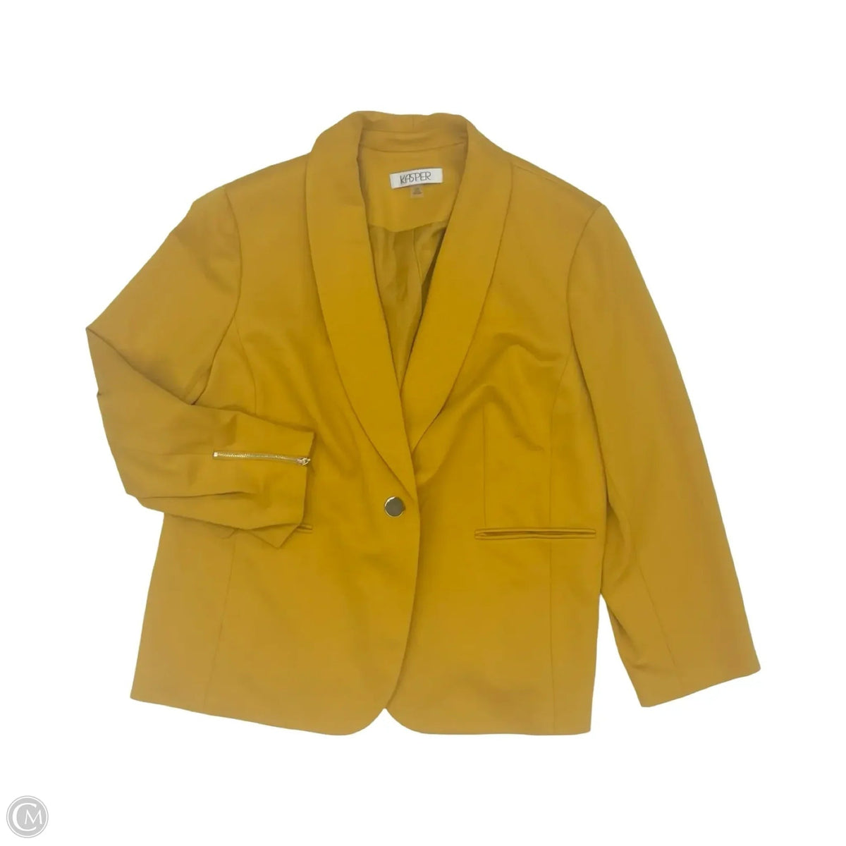 Blazer By Kasper In Yellow, Size: 20