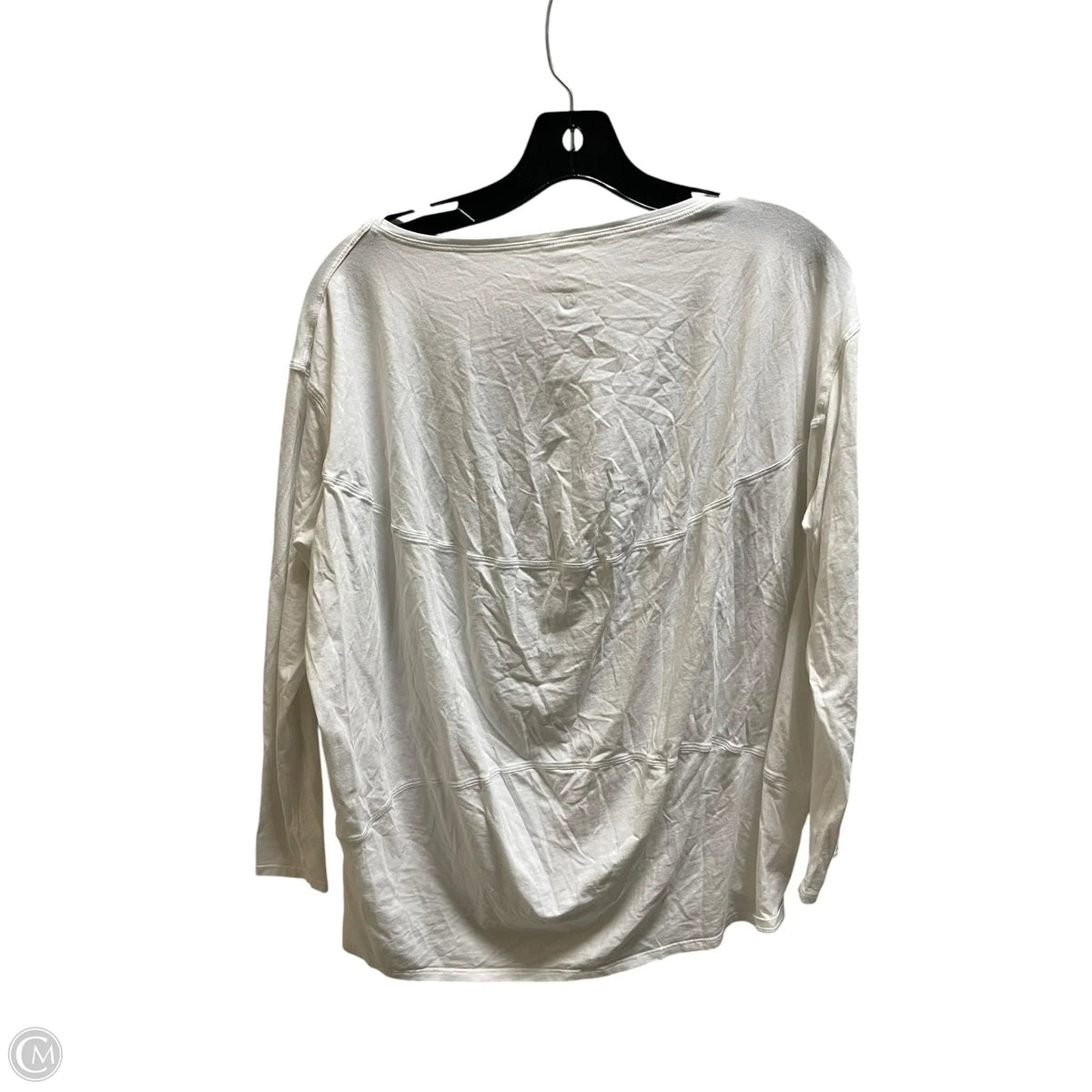 Athletic Top Long Sleeve Crewneck By Lululemon In White, Size: 8