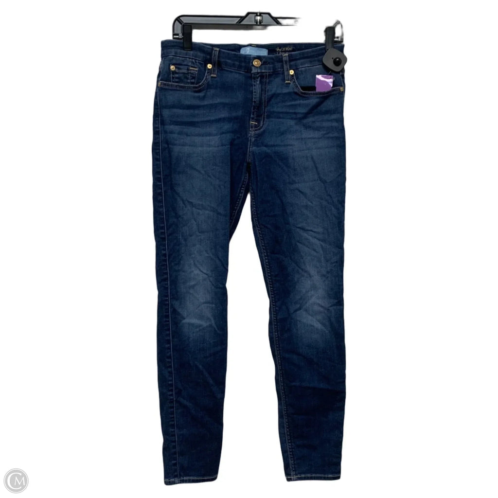 Jeans Jeggings By 7 For All Mankind In Blue Denim, Size: 10