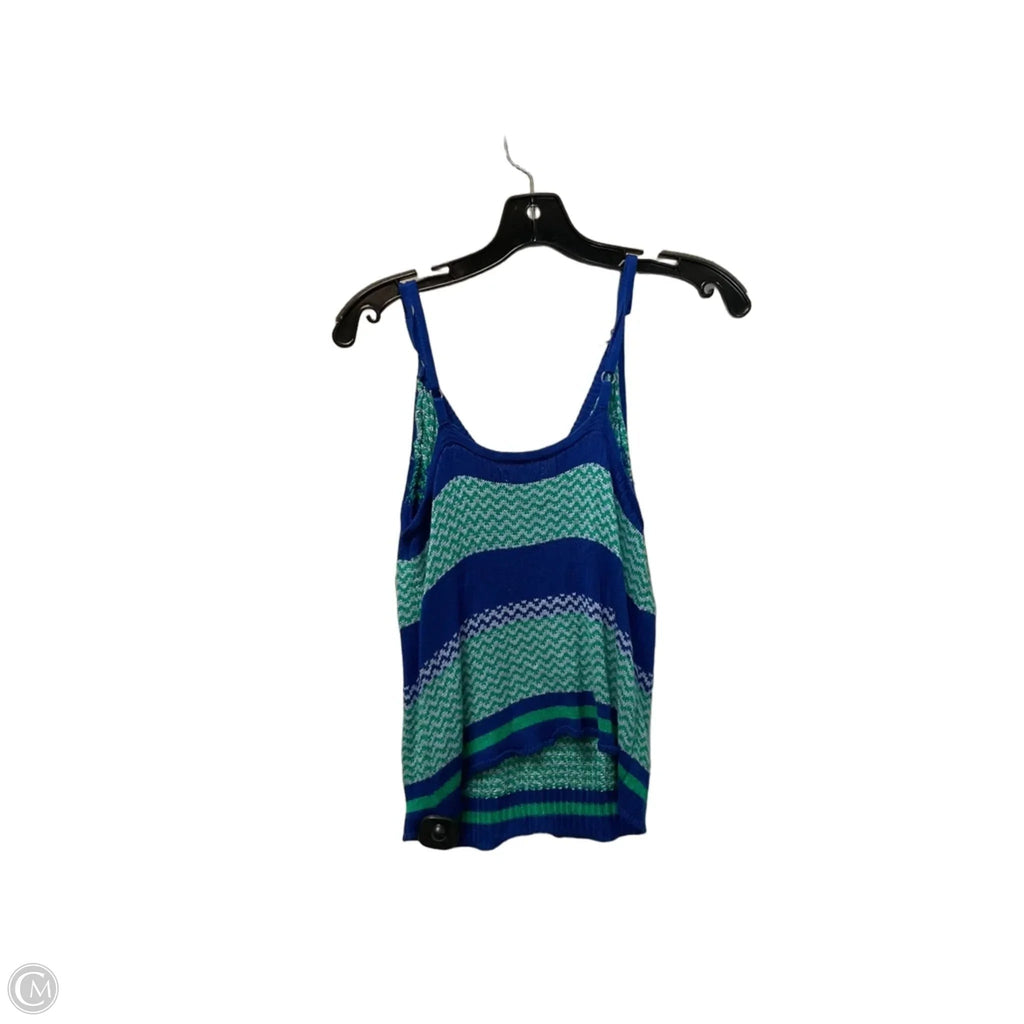 Top Sleeveless By Crown And Ivy In Blue & Green, Size: Xl