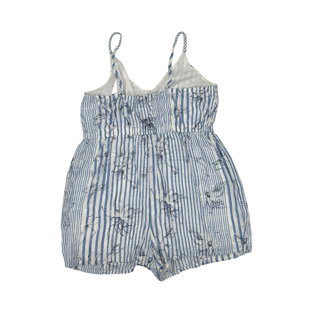 Romper By Clothes Mentor In Blue & White, Size:22