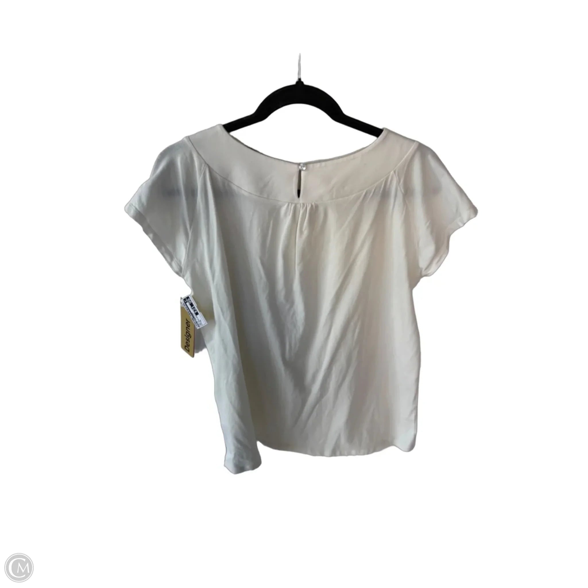 Top Short Sleeve Designer By Max Mara In White, Size: Xl