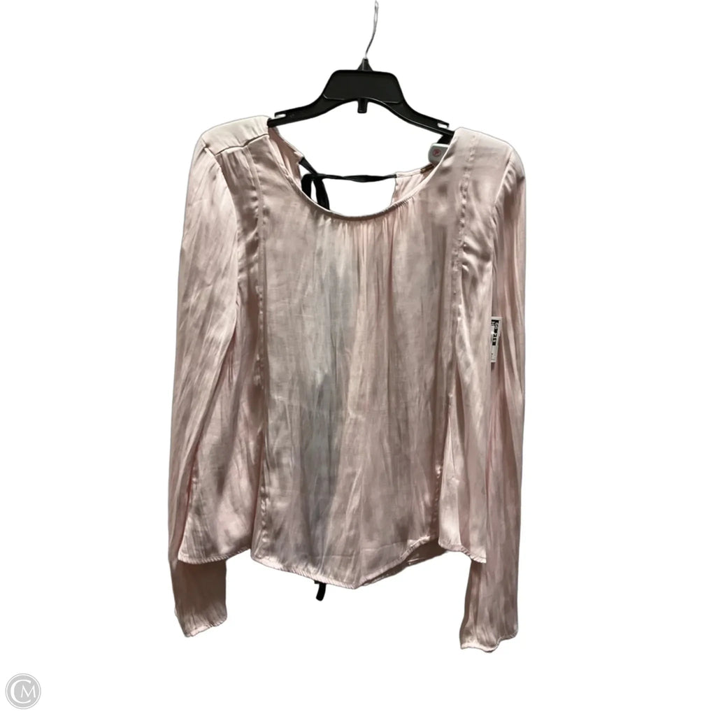 Top Long Sleeve By Free People In Pink, Size: M