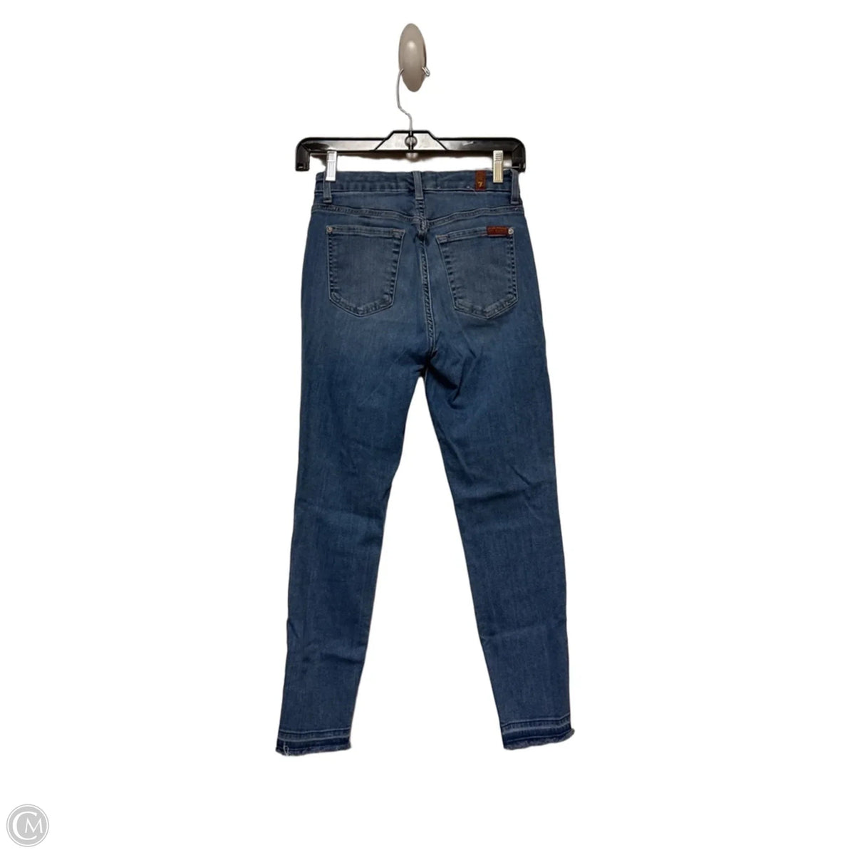 Jeans Skinny By 7 For All Mankind In Blue Denim, Size: 4