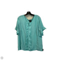 Top Short Sleeve By Liz Claiborne In Green, Size: Xl