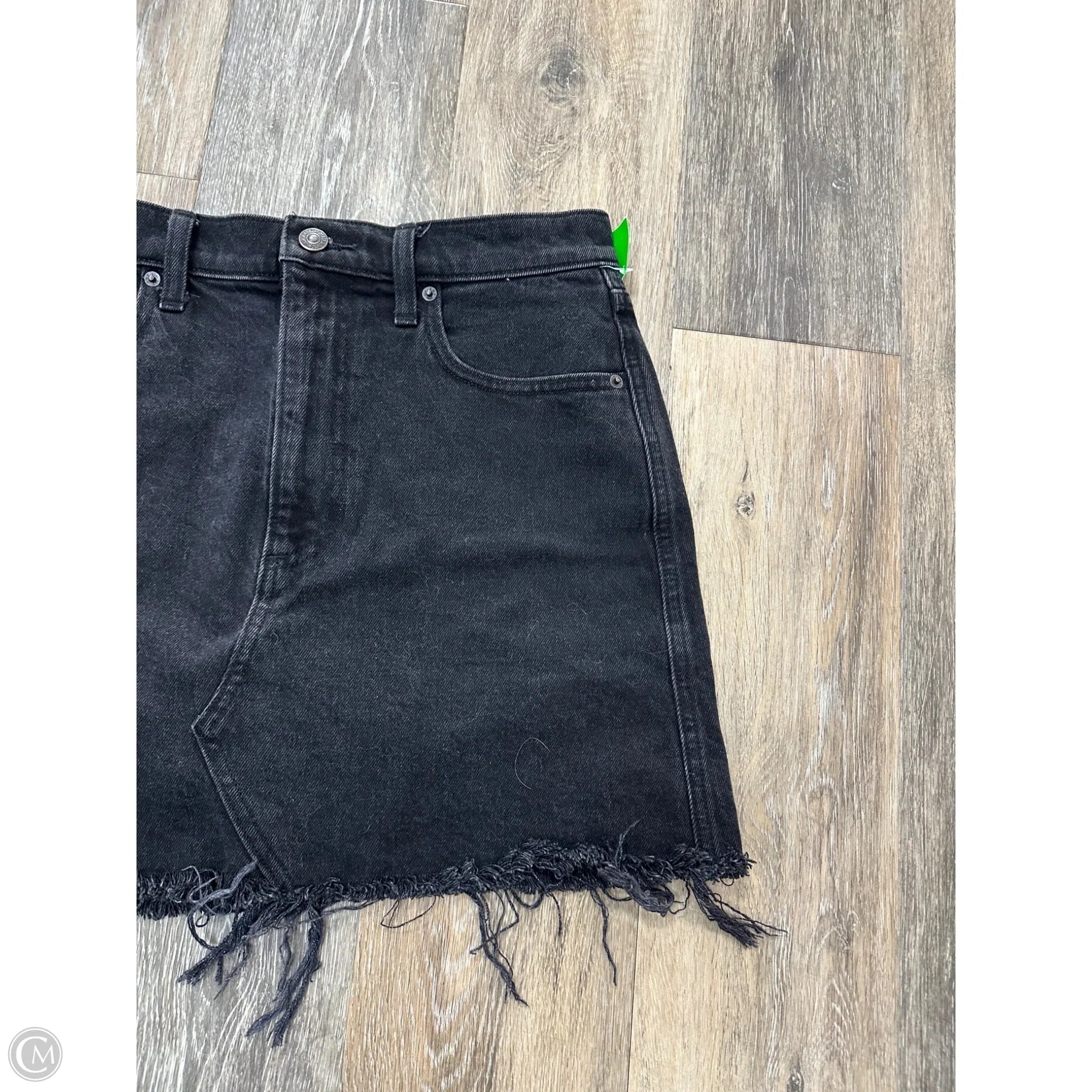 Skirt Mini & Short By Abercrombie And Fitch In Black Denim, Size: 6