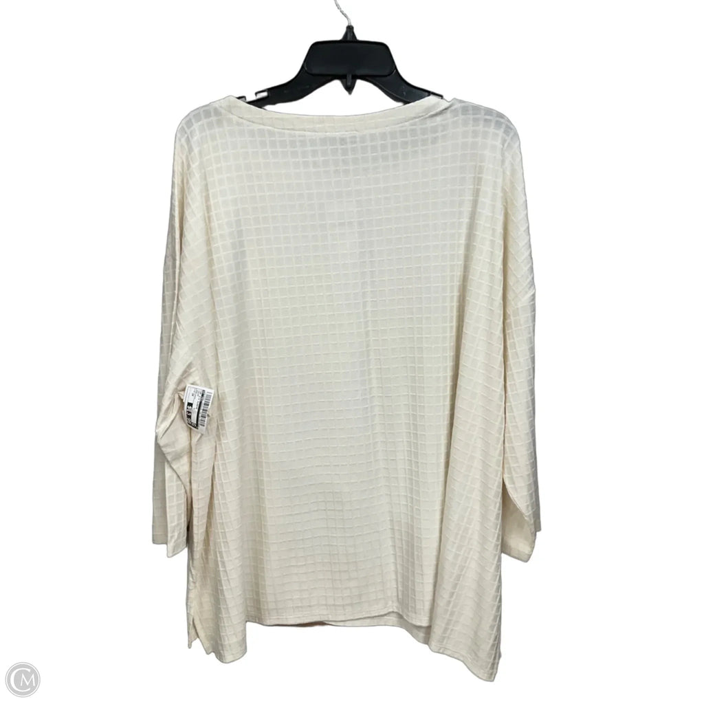 Top 3/4 Sleeve By J. Jill In Cream, Size: 3x